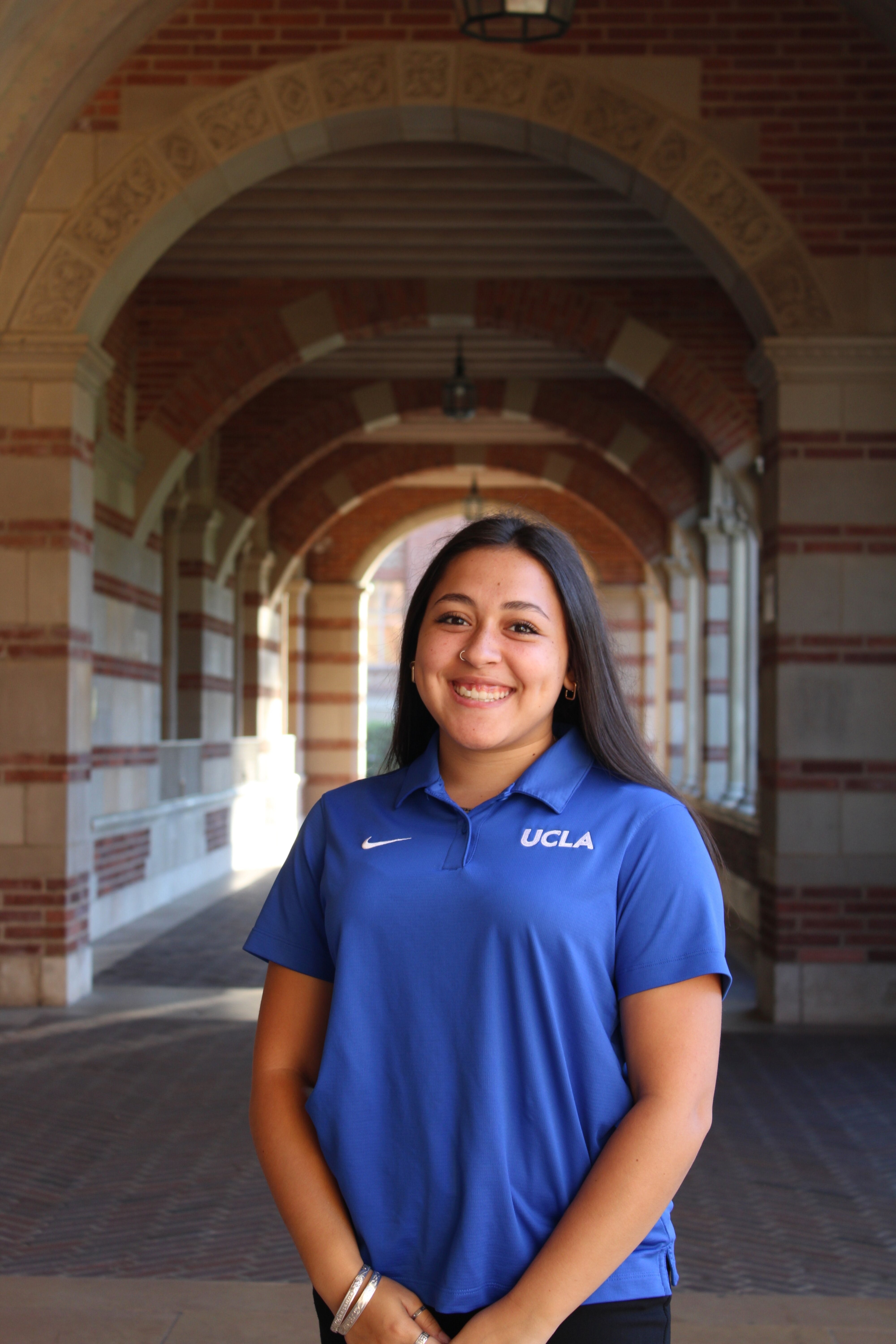 Portrait of Cheyenne Amar in front of Royce Hall