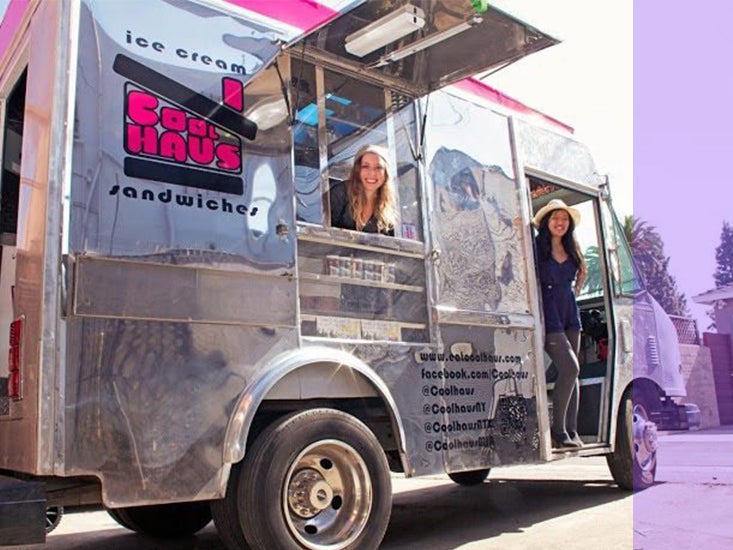 The founders of Cool Haus pose with their food truck.