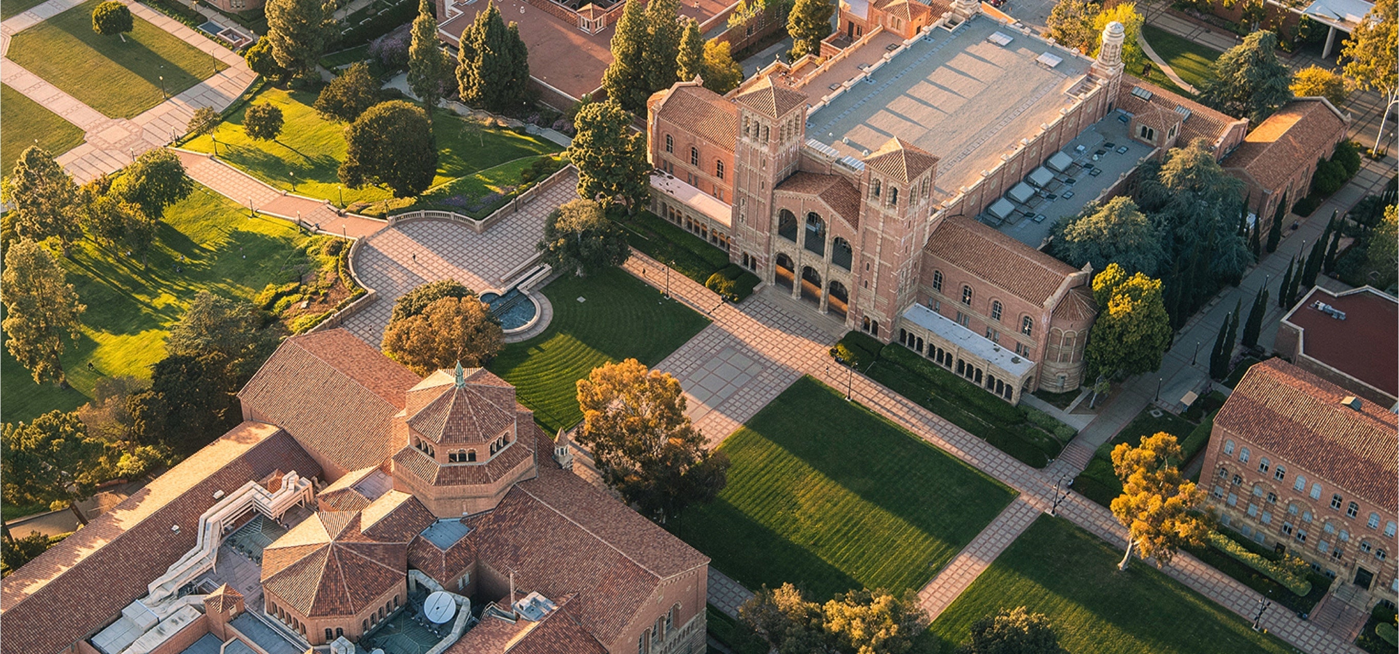 An aerial view of campus