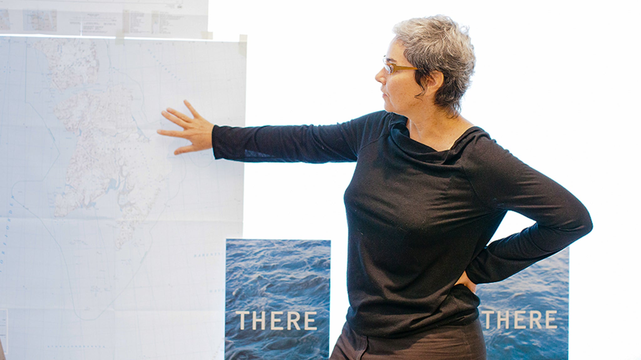 Professor Rebecca Mendez explains something in a Design | Media Arts class.